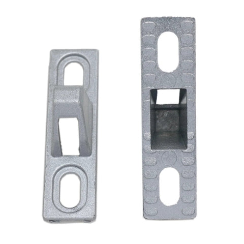 Sliding Door Keeper Set 2 Pack 2.06 Inch Zinc Alloy Chrome Plated Locks For Sliding Glass Doors Latches And Hardware Replacement