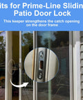 MP2097 Sliding Door Keeper Zinc Plated Steel Mortise Latch Keeper For Sliding Patio Door Locking Hardware With Screws Corrosion And Wear Resistant Construction installed on door frame
