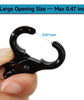 Close-up of zinc alloy trigger snap hook, 0.47 inch opening, part of 10 Pack Trigger Snap Hooks 2.32 Inches By 0.82 Inches Zinc Alloy Heavy Duty Swivel Lanyard Clips For Dog Leash Purse Bag Cages Durable Metal Hardware With Large 0.47 Inch Opening And High Load Bearing Capacity