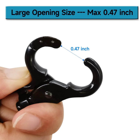 Close-up of zinc alloy trigger snap hook, 0.47 inch opening, part of 10 Pack Trigger Snap Hooks 2.32 Inches By 0.82 Inches Zinc Alloy Heavy Duty Swivel Lanyard Clips For Dog Leash Purse Bag Cages Durable Metal Hardware With Large 0.47 Inch Opening And High Load Bearing Capacity