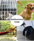 Zinc Alloy Swivel Snap Hooks 1.83 x 0.87 Inch in use with dog leash, bird cage, hammock, and purse for versatile everyday use.