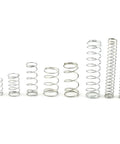 DIY Friendly 200 Piece Zinc Plated Steel Coil Spring Wire Set For Extension And Compression Springs Repair Tool Kit displayed in sizes.