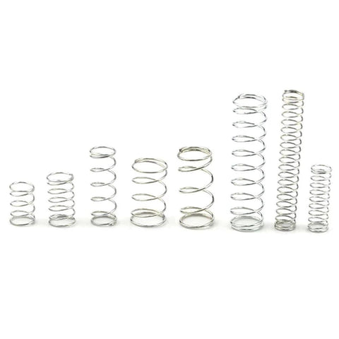 DIY Friendly 200 Piece Zinc Plated Steel Coil Spring Wire Set For Extension And Compression Springs Repair Tool Kit displayed in sizes.