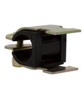 Durable zinc plated steel strut clamp with a soft rubber cushion for holding 3/4-Inch piping, shown in close-up view.