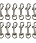 12 Pcs Trigger Clips Clasp 5 Cm Zinc Alloy Swivel Eye Snap Clip Hook for Dog Leash Pet Leashes Keyring Key Chain Hiking