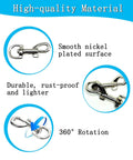 12 Pcs Trigger Clips Clasp 5 Cm Zinc Alloy Swivel Eye Snap Hook features high-quality material text.