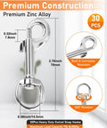 30 Pieces Heavy Duty Swivel Snap Hooks For Dog Leash 2.75 Inch Clasp With 360 Degree Rotation Marine Grade Zinc Alloy Bolt Snap