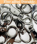 12 Piece Trigger Snap Hooks Lobster Clasp 360 Degree Swivel Spring Buckle Metal Swivel Clips Durable Zinc Alloy Construction