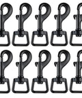10 pieces of 20Pcs Bolt Snap Hooks Set For Dog Leash Clips And DIY Projects, Metal Heavy Duty Swivel Snap Hooks, Zinc Alloy, black.