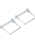 2 Pack 3/16 Inch Diameter Trailer Coupler Pins, 2 Inch Long Heavy Duty Square Shaft Locking Pins, Zinc Plated Carbon Steel PTO