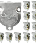 12 Pcs Wall Mount Pulley, 1-1/2" Ceiling Mount Pulley Fit 3/8" Wire Rope, Zinc Plated Removable Small Pulleys with Load 420 Lbs