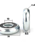 10x30x8.5 Round Type Track Window/Door Guide Sealed Bearing - Buy Bearings online - Fast US Shipping