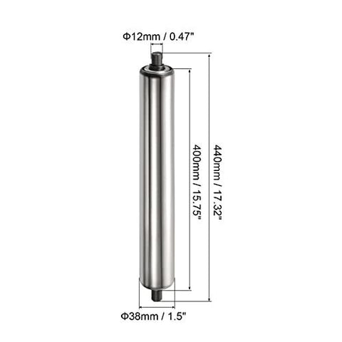 Gravity Conveyor Roller 1.5" Diameter 16" inch Long Stainless Steel - VXB Ball Bearings