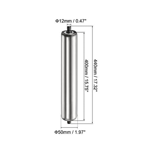 Gravity Conveyor Roller 2" Diameter 16" inch Long Stainless Steel - VXB Ball Bearings