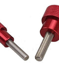 M8 Red Aluminum Knurled Head Stainless Steel Thumb Screws 20mm Long - Buy Bearings online - Fast US Shipping