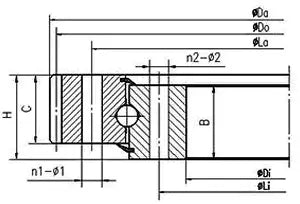 15 Inch Vierpunktkontakt 369x554x55mm Kugeldrehkranzlager - Außenverzahnung - Lager online kaufen - Schneller US-Versand