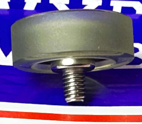 PU17x50x18-2RS L12 Weichgummilager – M10  Roller Gewindebefestigung und Außenring aus weichem Polyurethan.