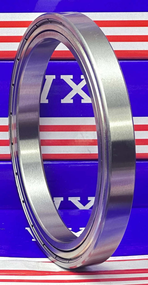 6819ZZ Shielded Bearing 95x120x13mm close-up view showcasing chrome steel construction and smooth finish.