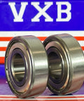 2-Pack 6203ZZ Bearings 17x40x12mm - Shielded Ball Bearings, close-up of chrome steel with double shields