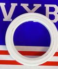 6806-2RS Full Ceramic Sealed Bearing 30x42x7mm ZrO2 front view with white PTFE seal and background logo.
