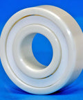 4x10mm Vollkeramik-Kugellager 4x10x4mm - Miniatur - ZrO2 - Sealed auf blauem Hintergrund