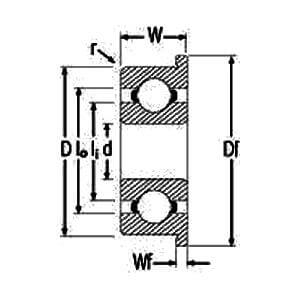 F6007-OPEN Flanschminiaturlager 35x62x14mm - Lager online kaufen - Schneller US-Versand