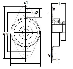 FHR204-12-4X729 Lagerflansch Pressstahl 2 Bolzen 3/4 - Lager online kaufen - Schneller US-Versand