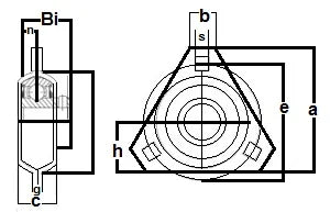 FHSPFTZ206-20 Flansch 3 Bolzen Dreieck 1-1/4" Lager - Lager online kaufen - Schneller US-Versand