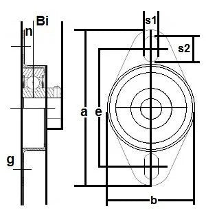 FHSR204-20m-4X729 Lagerflansch Pressstahl 2 Bolzen 20mm Lager - Lager online kaufen - Schneller US-Versand