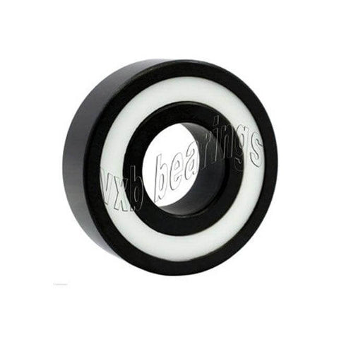 Vollkeramik 624-2RS Si3N4/Si3N4 Miniaturlager 4x13x5mm mit schwarz-weißem Design.