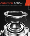 Double seal design of front rear wheel bearing hub assembly, ensuring durability and longevity.