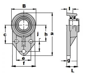 UCFB203 Lager 17mmDrei Bolzen Flanschlager - Lager online kaufen - Schneller US-Versand