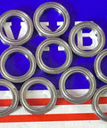 10-Pack 6701ZZ 12x18x4 Shielded 12mm Bore Diameter Bearing displayed on a colorful background, showing metal shields.
