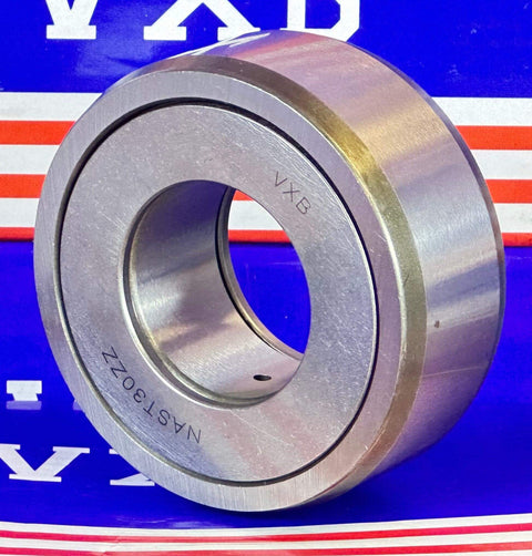 NAST30ZZUU Track Needle Roller Shielded Bearing 30x62x25mm displayed against a colorful background.
