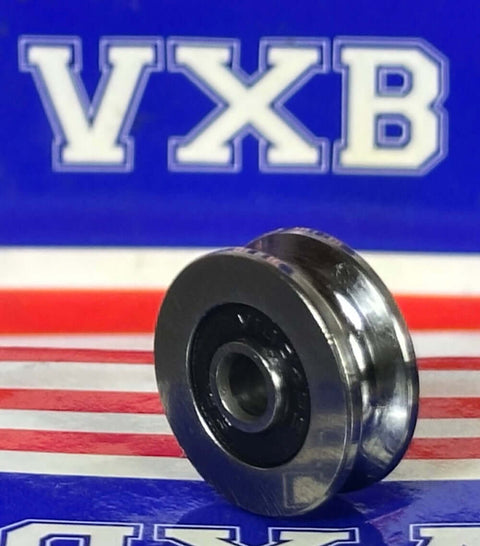 Rodamiento 4mm - Polea5mm 19,5mm  Roller de guía con ranura en U Roller ,5x6,7mm