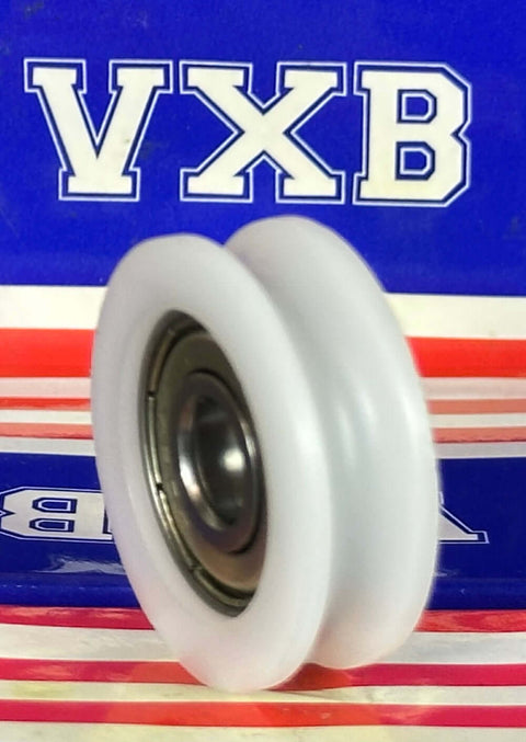 Rodamiento 8mm - Polea 30mm de nailon 30mm  Roller con ranura en U 8x30x10mm