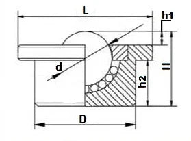 308 lbs Heavy Duty Acero Mecanizado 36mm Drop-in Ball Transfer Unit - Comprar Rodamientos en linea - Envío Rapido EEUU