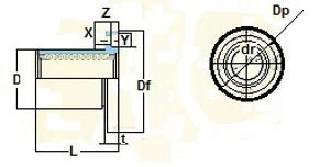 30mm Rodamiento/Bujes LMF30UU Linear Motion - Comprar Rodamientos online - Envío Rápido EEUU