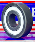 6304 Full Ceramic Bearing 20x52x15mm Silicon Carbide SiC on a colorful background.