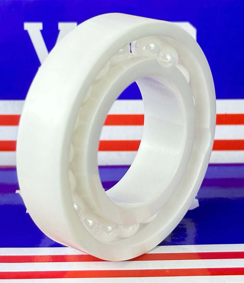 Rodamiento de Bolas Cerámico 6006 ZrO2 Full Complement 30x55x13mm mostrado sobre un fondo colorido.