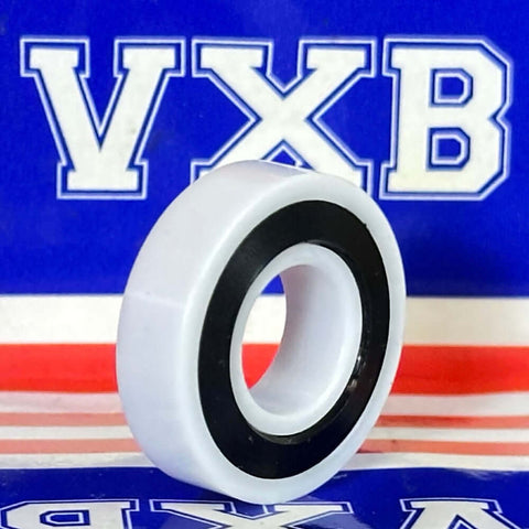 6900-2RS ZrO2/Si3n4 Full Ceramic Bearing PTFE based Grease with white body and black seal.