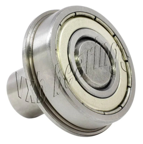 5/16" inch Flanged Bearing - 1/8 diameter integrated 3/8 Axle, durable 52100 alloy steel construction.