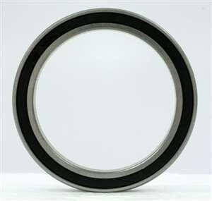 6802-2RS Sealed Bearing 15x24x5mm - Front view showcasing rubber sealing and chrome steel construction.