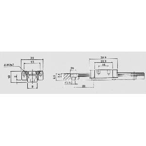 9mm Cuadrado Miniatura Carril de Linear Motion - 2 camiones L1500mm - Comprar Rodamientos en linea - Envío Rápido EEUU
