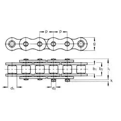 #A2040 Roller de doble paso A2040-1X10FT pies. dimensions especificaciones del dibujo técnico.