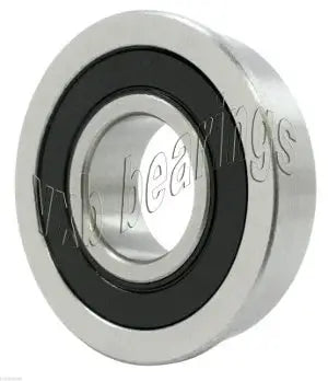 F6700-2RS Flanged Sealed Bearing 10x15x4mm with black rubber seals and silver metal housing.