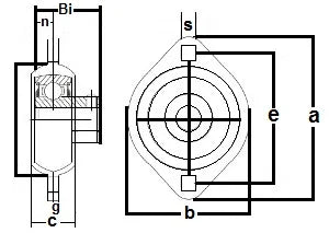 FHSPFLZ206-17 Cojinete Brida Acero Prensado 2 Pernos 1 1/16 Cojinete - Comprar Cojinetes en linea - Envío Rapido EEUU