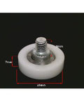 Rodamiento Plano de Bolas de Nylon - 26mm Neumático Plástico Blanco para puertas y ventanas correderas - Comprar Rodamientos online - Envío Rápido EEUU