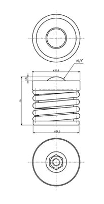 IS-19BK-05 Acero al Carbono Transferencias de bolas con muelle permite el autoajuste Transferencias de bolas IGUCHI - Japón - Comprar rodamientos online - Envío rápido EEUU
