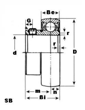 SB205 Rodamiento 25mm Bore Insert Mounted Bearing - Comprar Rodamientos online - Envío Rápido EEUU